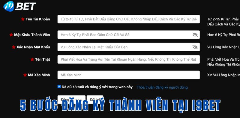 5 bước trở thành thành viên chính thức tại i9bet